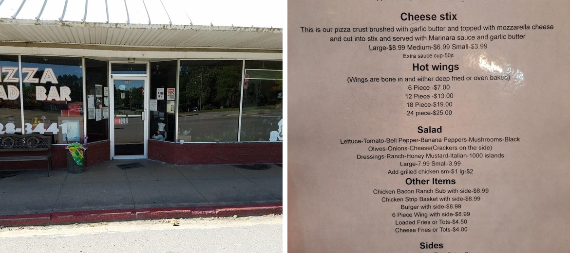 Pangburn Pizza Plus Menu